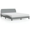 vidaXL Posteljni okvir Dover svetlo siv 152x203 cm blago