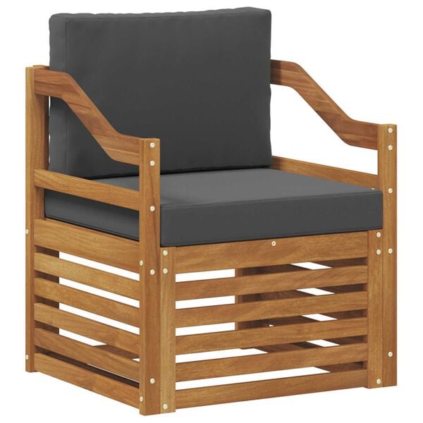 vidaXL Zunanja garnitura za sedenje Masivno akacijevo les in poliester