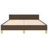 vidaXL Posteljni okvir brez vzmetnice temno rjav 140x190 cm blago