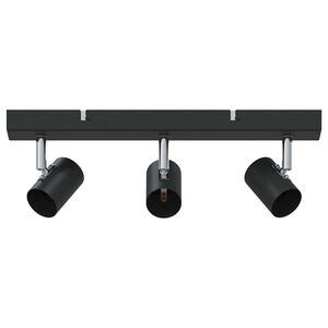 vidaXL Stropni reflektor s sredi&scaron;či Črna 38 x 6,5 x 11,5 cm Kovina
