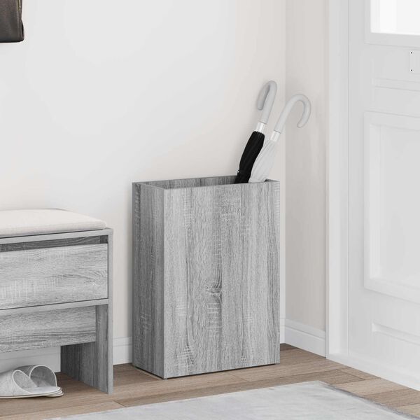 vidaXL Stojalo za dežnik Siva Sonoma 40 x 20 x 55,5 cm Konstruiran les