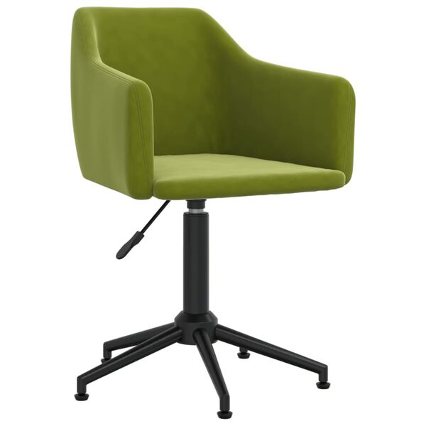 vidaXL Vrtljivi jedilni stoli 6 kosov svetlo zelen žamet