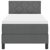 vidaXL Postelja z vzmetnico z vzmetnico Temno siva 80 x 200 cm blago