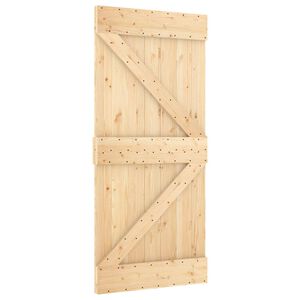 vidaXL Drsna vrata NARVIK Naravna in črna 95 x 210 cm (213,5 cm)