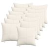 vidaXL Prevleka za blazino 12 kos ALMELO Krem 45 x 45 cm korduroy