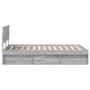 vidaXL Konstrukcija postelje Siva Sonoma 120 x 190 cm Konstruiran les