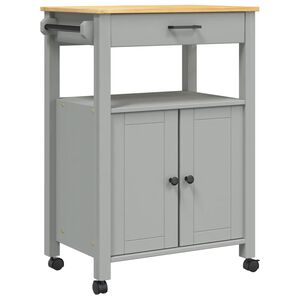 vidaXL Kuhinjski voziček MONZA 60x40x88,5 cm trdna borovina