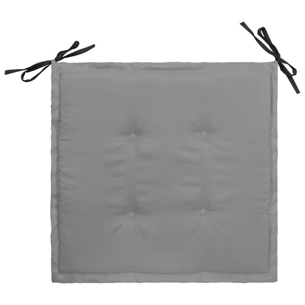 vidaXL Blazine za vrtne stole 2 kosa črne in sive 50x50x3 cm