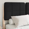 vidaXL Posteljni okvir z oblazinjenim vzglavjem Črna 120 x 190 cm