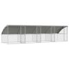 vidaXL Kletka za pi&scaron;čance 4 kos srebrna 800 x 200 x 200 cm