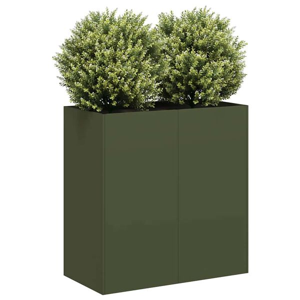 vidaXL Sadilnik Olive Green 80x40x80 cm Hladno valjano jeklo