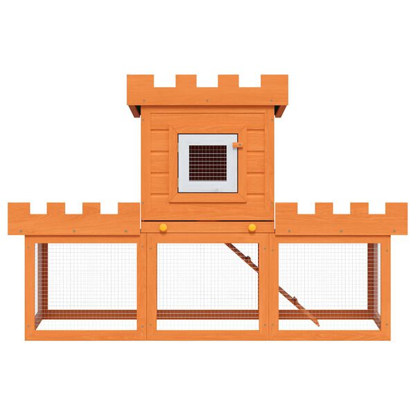 vidaXL Zunanji velik zajčnik / kletka za male živali enojna hi&scaron;ica