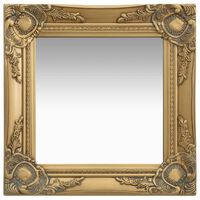 vidaXL Stensko ogledalo v baročnem stilu 40x40 cm zlato