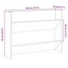 vidaXL Stenska omara za čevlje starinski les 80x18x60 cm iverna plo&scaron;ča
