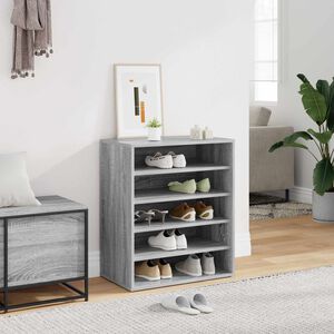 vidaXL Omarica za čevlje siva sonoma 60x35x70 cm konstruiran les
