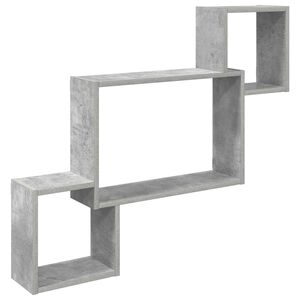 vidaXL Stenska polica Montaža za steno Siva 91,5 x 15 x 76 cm