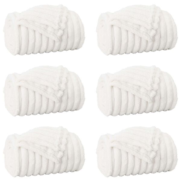 vidaXL Obloge 6 pcs Bela 240 x 220 cm Flis