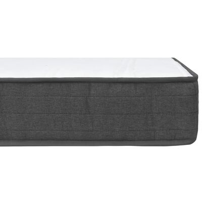 vidaXL Boxspring postelja temno sivo blago 160x200 cm