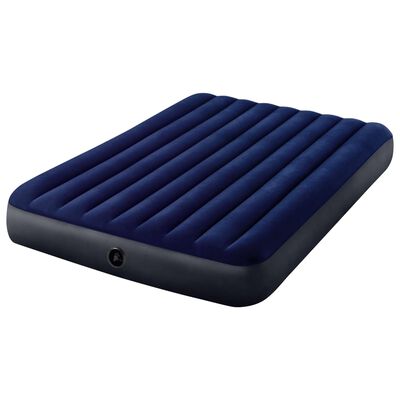Intex Napihljiva postelja s tlačilko Dura-Beam 152x203x25 cm modra