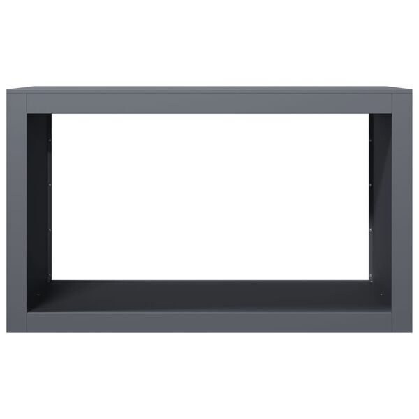 vidaXL Stojalo za drva antracitno 100x40x60 cm jeklo