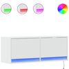 vidaXL Stenska TV omarica z LED lučkami bela 100x31x38 cm
