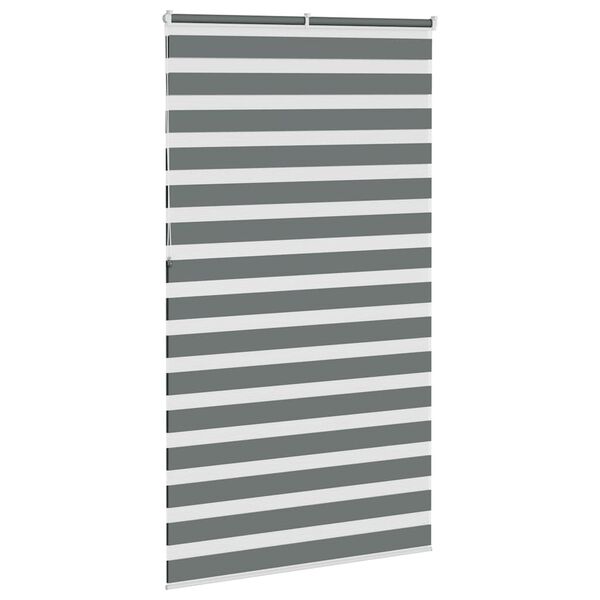 vidaXL Zebra Blind Dark Grey 125x230 cm &Scaron;irina tkanine 120,9 cm