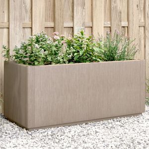 vidaXL Vrtno cvetlično korito svetlo rjavo 80x36x35 cm PP