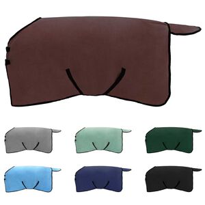 vidaXL Konjski pla&scaron;č Polna temno rjava Poliester