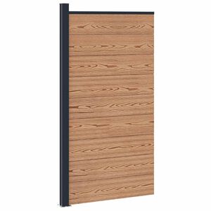 vidaXL Plo&scaron;ča ograje WPC in aluminij Rjava