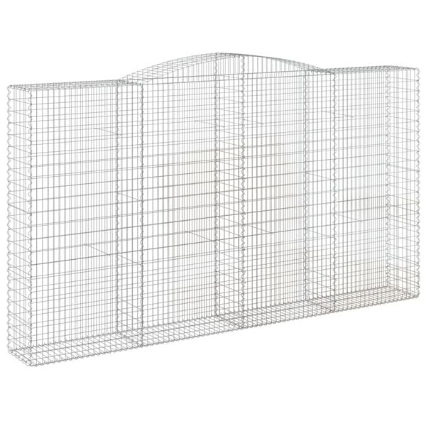 vidaXL Obokane gabion ko&scaron;are 7 kosa 400x50x220/240 cm pocinkano železo