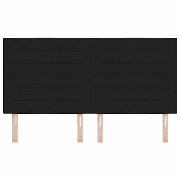 vidaXL Vzglavje Črna 180 cm blago