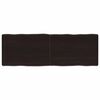 vidaXL Mizna plo&scaron;ča te. rjava 120x40x(2-6)cm obdelana trdna hrastovina