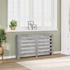 vidaXL Pokrov za radiator siv 149x20x82 cm inženirski les