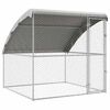 vidaXL Pasja lopa srebrna 2 x 2 x 2 m Pocinkano jeklo