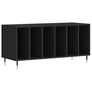 vidaXL Omarica za gramofonske plo&scaron;če črna 100x38x48 cm inženirski les