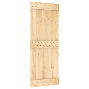 vidaXL Drsna vrata NARVIK Naravna in črna 80 x 210 cm (152,5 cm)
