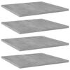 vidaXL Dodatne police za omaro 4 kosi betonsko sive 40x40x1,5 cm