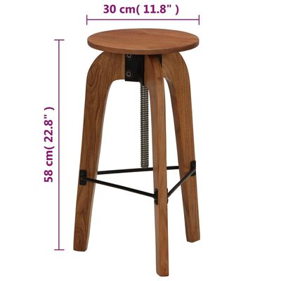 vidaXL Barski stoli 2 kosa trden akacijev les