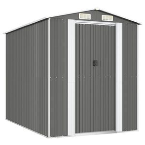 vidaXL Vrtna lopa svetlo siva 192x274x223 cm pocinkano jeklo