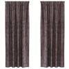 vidaXL Velvete zavese 2 kos Rjava 225 x 140 cm Žamet