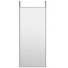 vidaXL Ogledalo za vrata črno 40x100 cm steklo in aluminij
