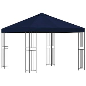 vidaXL Paviljon 3 x 3 m Modra Poliester in jeklo 190 gsm