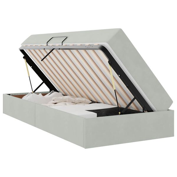 vidaXL Postelja z dodatnim prostorom za shranjevanje in vzmetnico