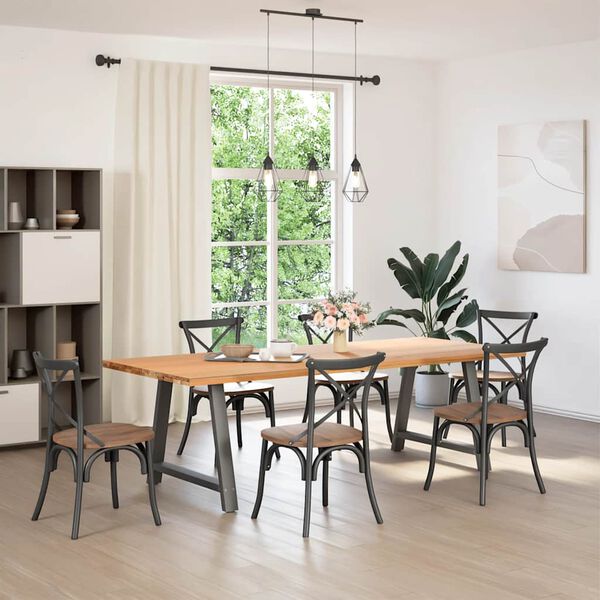 vidaXL Noge za jedilno mizo v obliki črke A, 2 kosa, antracitne, 100 x (72-73) cm, jeklo