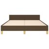 vidaXL Posteljni okvir brez vzmetnice temno rjav 140x200 cm tkanina