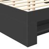 vidaXL Konstrukcija postelje Črna 120 x 200 cm Konstruiran les