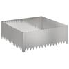 vidaXL Robovi trave 100 x 100 x 35 cm Jeklo Srebrna