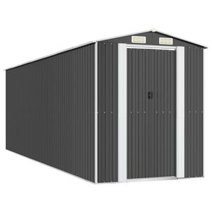 vidaXL Vrtna lopa antracitna 192x606x223 cm pocinkano jeklo