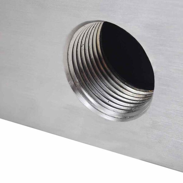 vidaXL Pravokotna fontana za bazen slap nerjaveče jeklo 60 cm