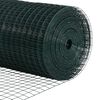 vidaXL Ograja s stebrom Zelena 0,5 x 50 m Jeklo in PVC